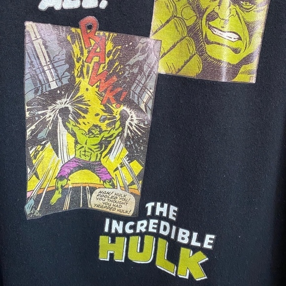 Marvel Comics Men's Black HULK Comic Print T-shirt Size X-large - Picture 4 of 9